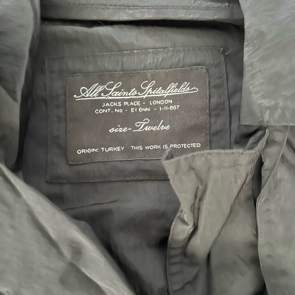 All Saints Black Light Trench - Picture 2 of 2